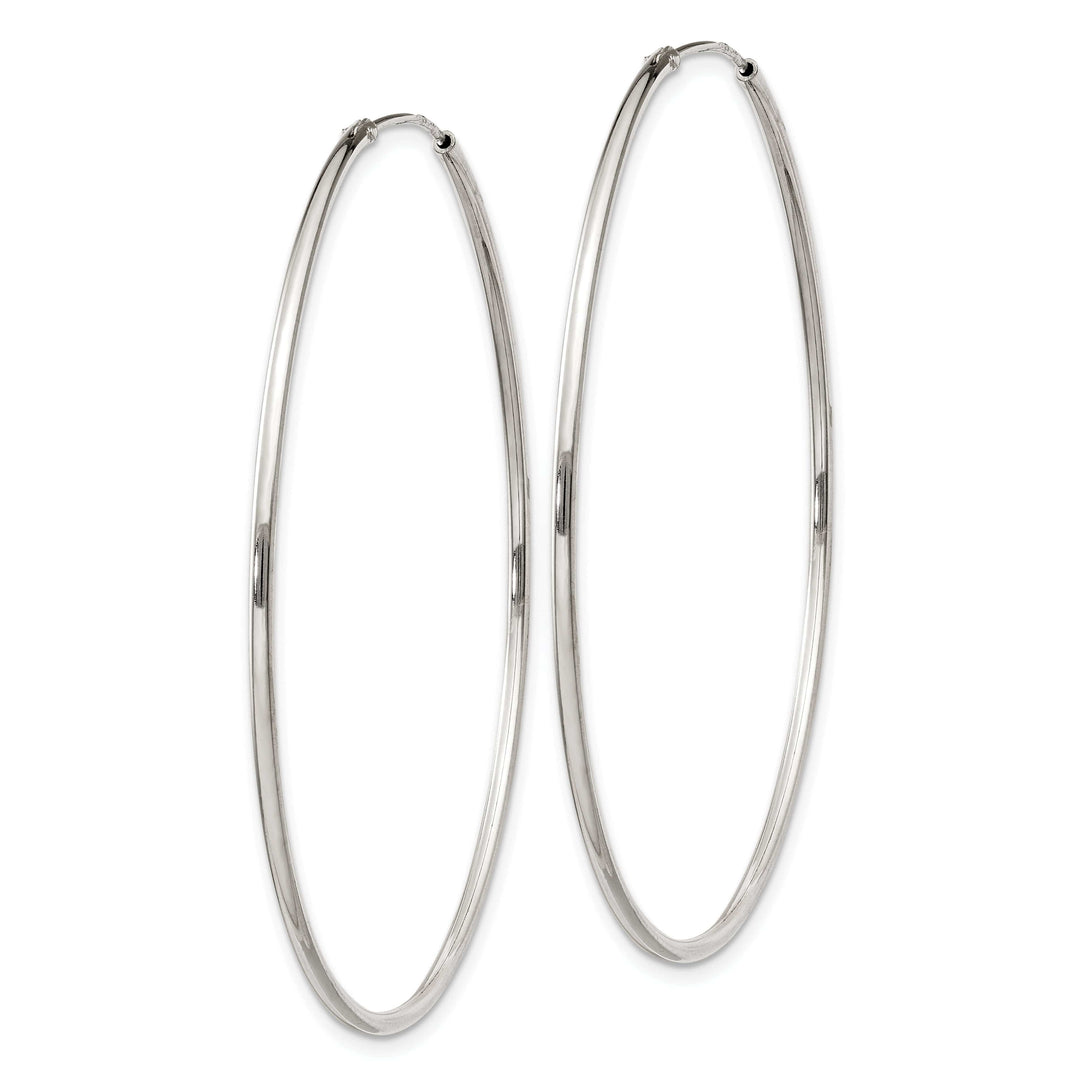 Lovely Rita's Earrings Sterling Silver Hollow Hoop Hinged Earrings