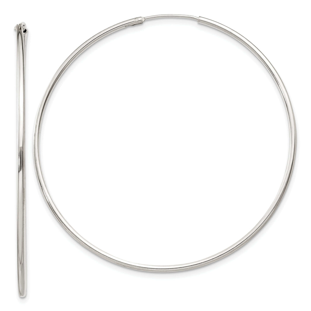 Lovely Rita's Earrings Sterling Silver Hollow Hoop Hinged Earrings