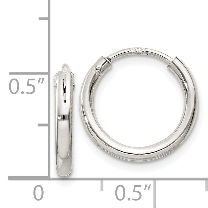 Lovely Rita's Earrings Sterling Silver Hollow Hoop Hinged Earrings