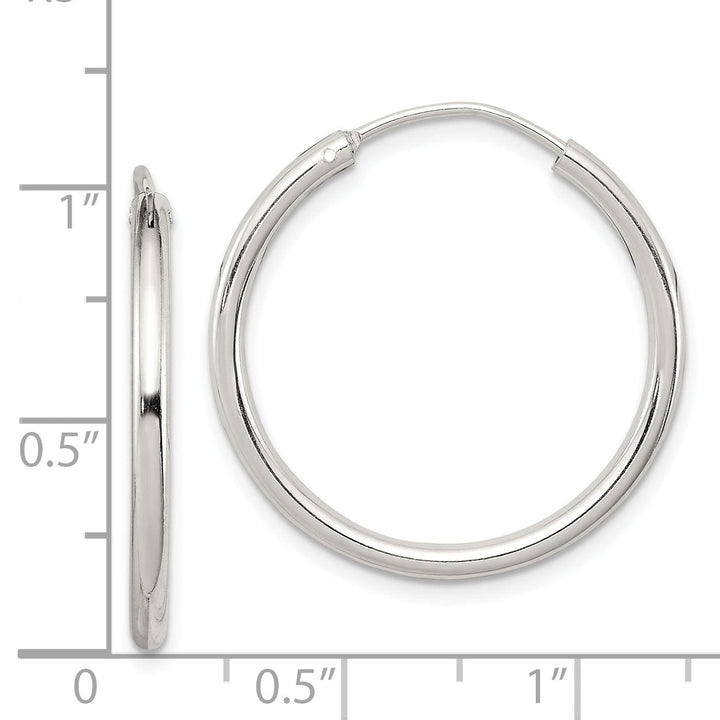 Lovely Rita's Earrings Sterling Silver Hollow Hoop Hinged Earrings