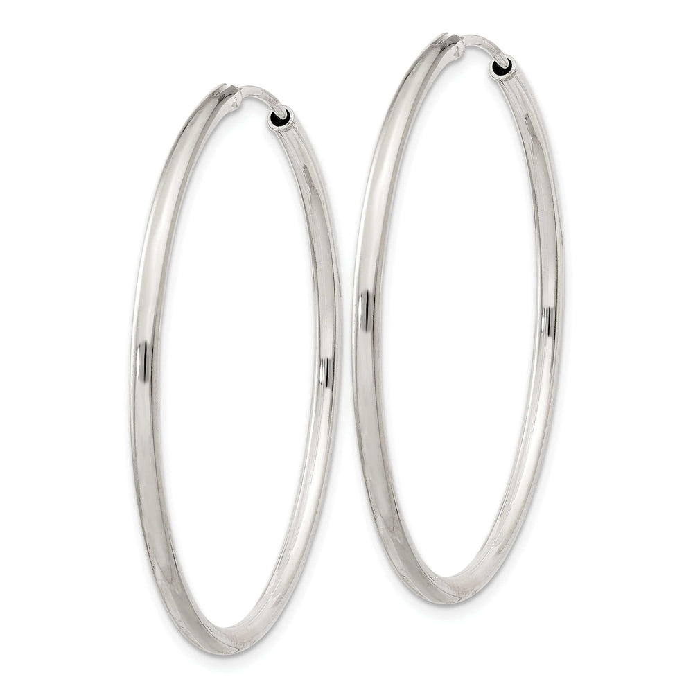 Lovely Rita's Earrings Sterling Silver Hollow Hoop Hinged Earrings