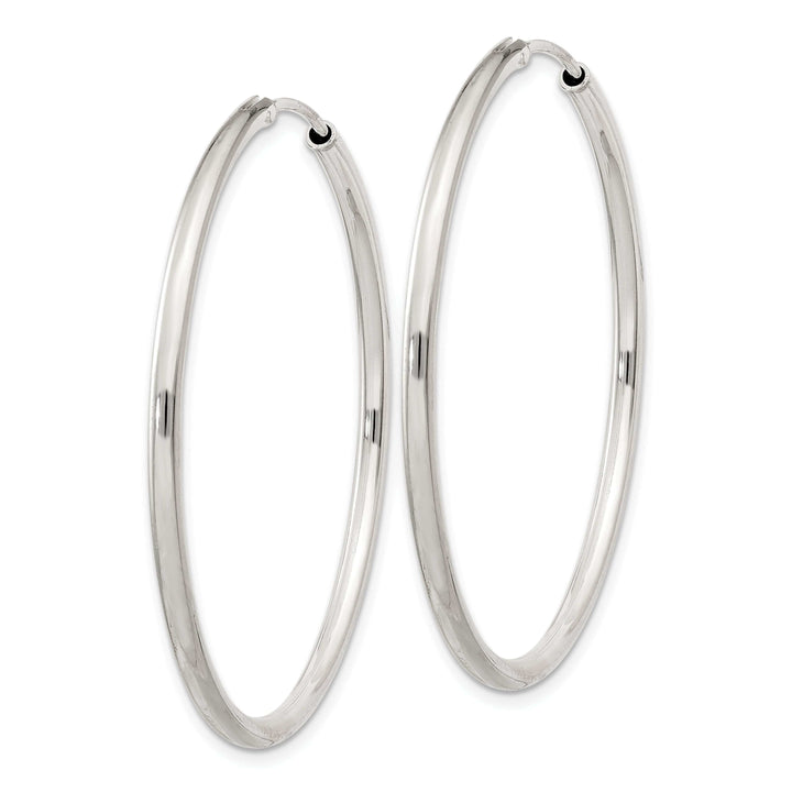 Lovely Rita's Earrings Sterling Silver Hollow Hoop Hinged Earrings