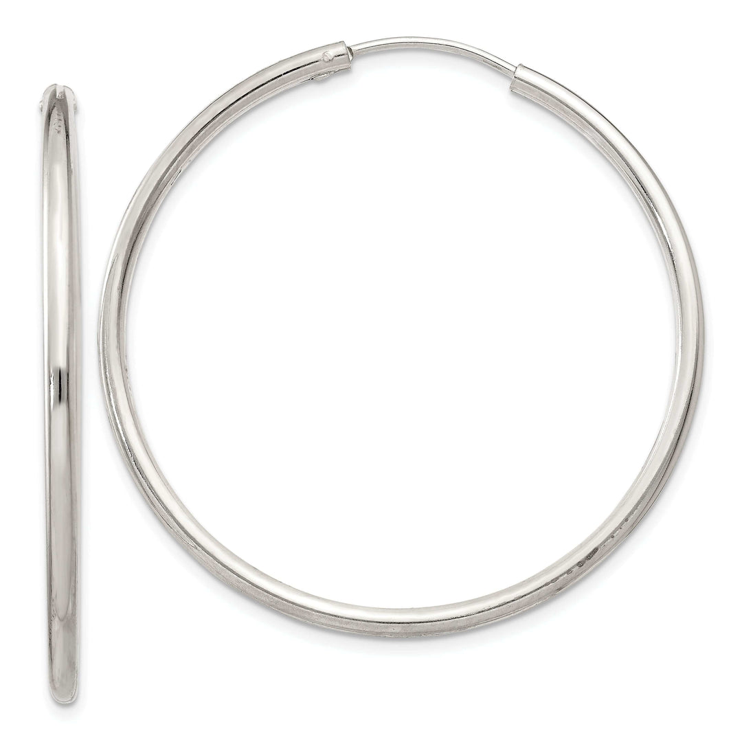Lovely Rita's Earrings Sterling Silver Hollow Hoop Hinged Earrings