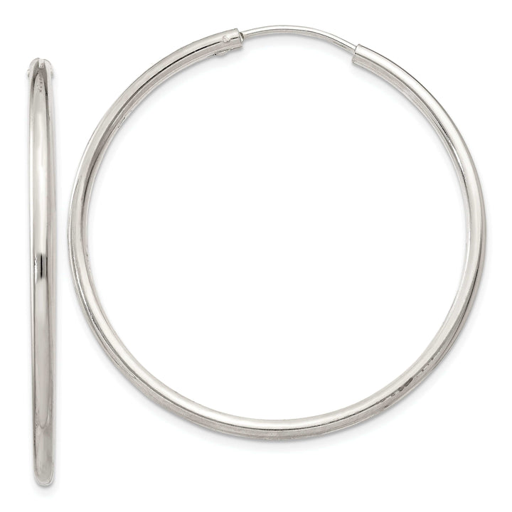 Lovely Rita's Earrings Sterling Silver Hollow Hoop Hinged Earrings