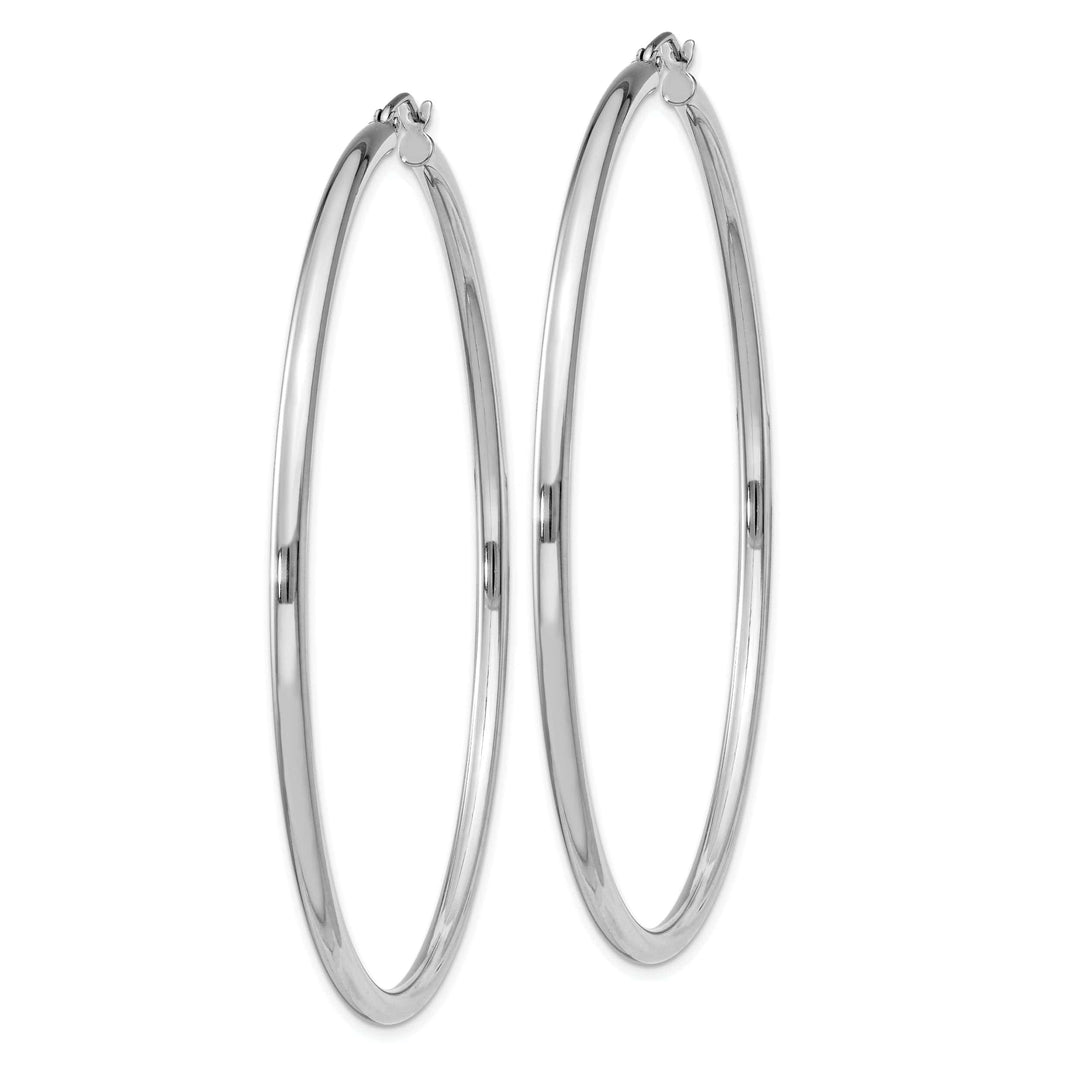 Lovely Rita's Earrings Sterling Silver Hollow Tube Hoop Hinged Earring