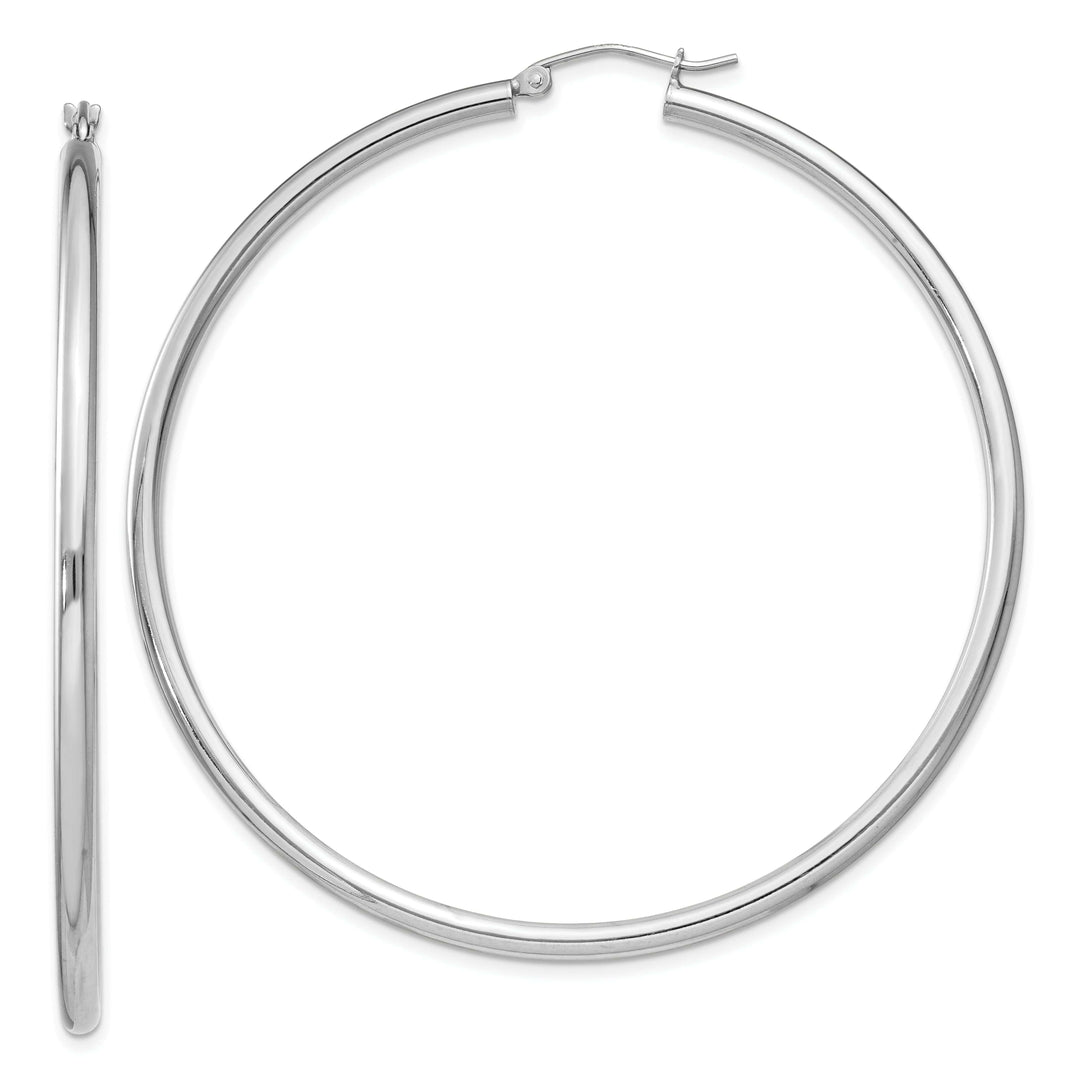 Lovely Rita's Earrings Sterling Silver Hollow Tube Hoop Hinged Earring