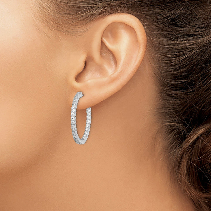 Sterling Shimmer Earrings Sterling Silver Hoop Earrings