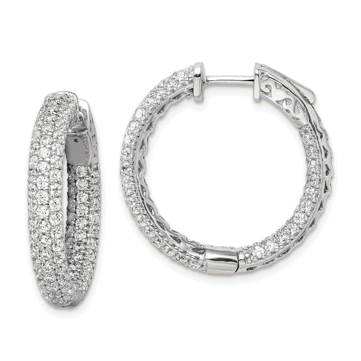 Sterling Shimmer Earrings Sterling Silver Hoop Earrings