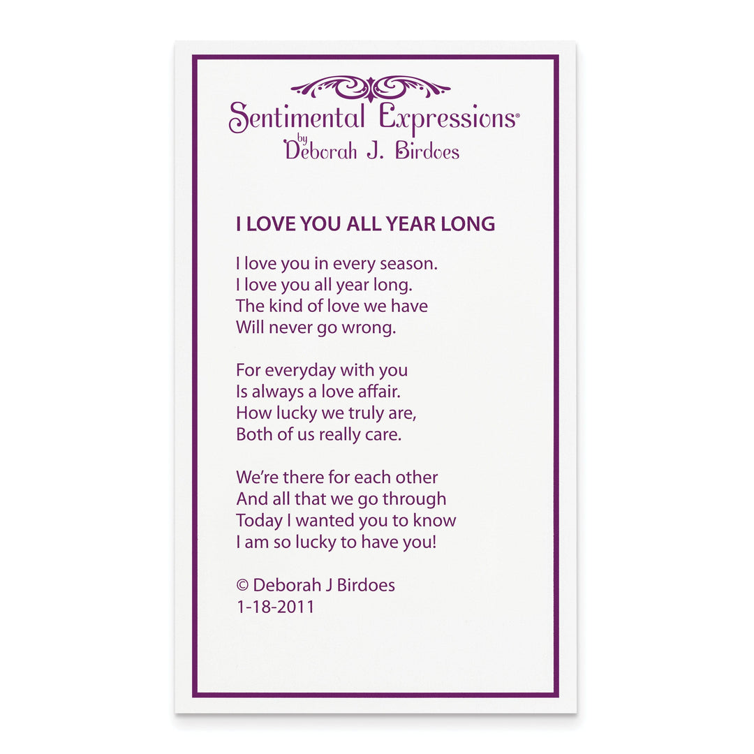 Lovely Rita's Earrings Sterling Silver I Love You All Year Long Earrings