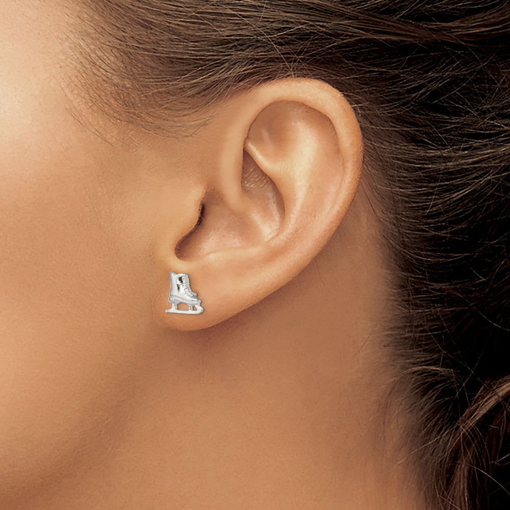 Lovely Rita's Earrings Sterling Silver Ice Skate Mini Earrings