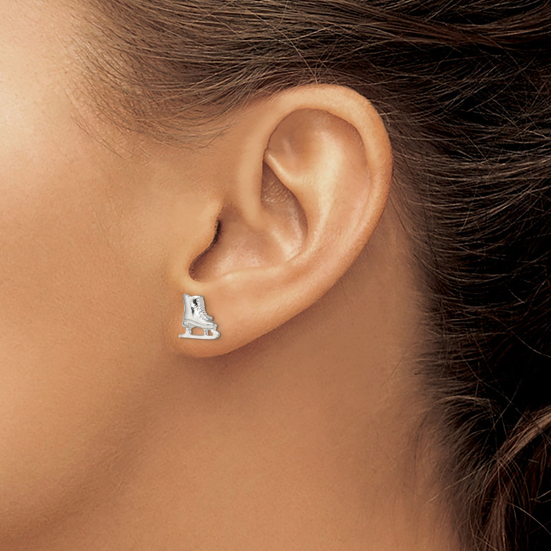 Lovely Rita's Earrings Sterling Silver Ice Skate Mini Earrings