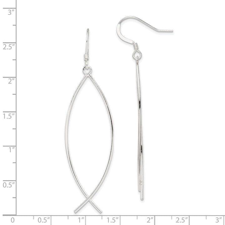 Lovely Rita's Earrings Sterling Silver Ichthus (Fish) Dangle Earrings