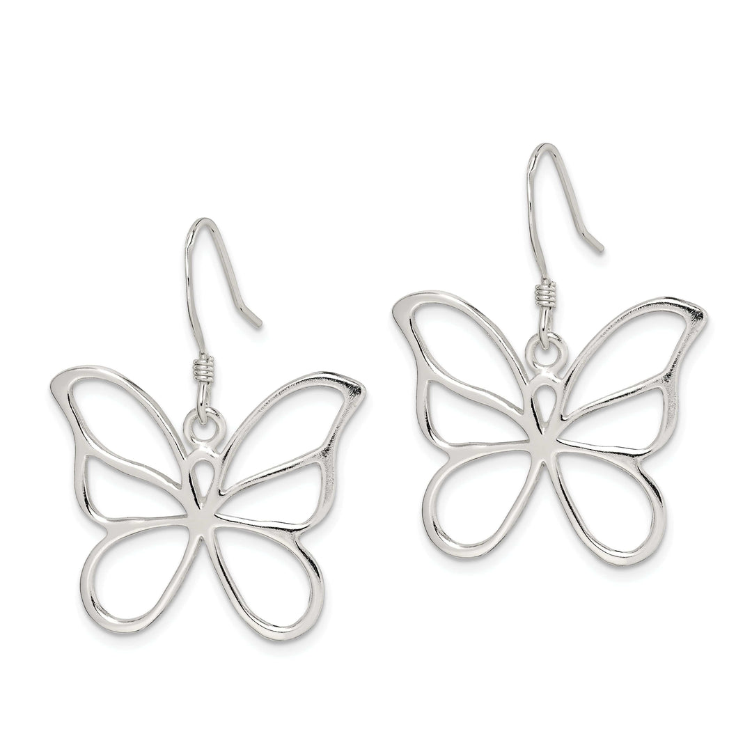 Lovely Rita's Earrings Sterling Silver Large Butterfly Dangle Earrings