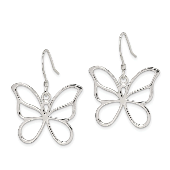 Lovely Rita's Earrings Sterling Silver Large Butterfly Dangle Earrings