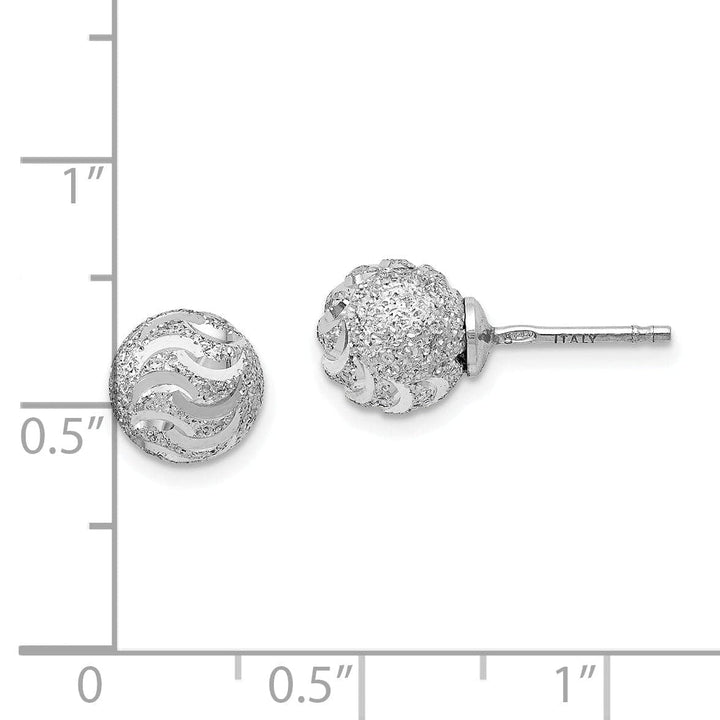Lovely Rita's Earrings Sterling Silver Laser-cut Ball Post Earrings