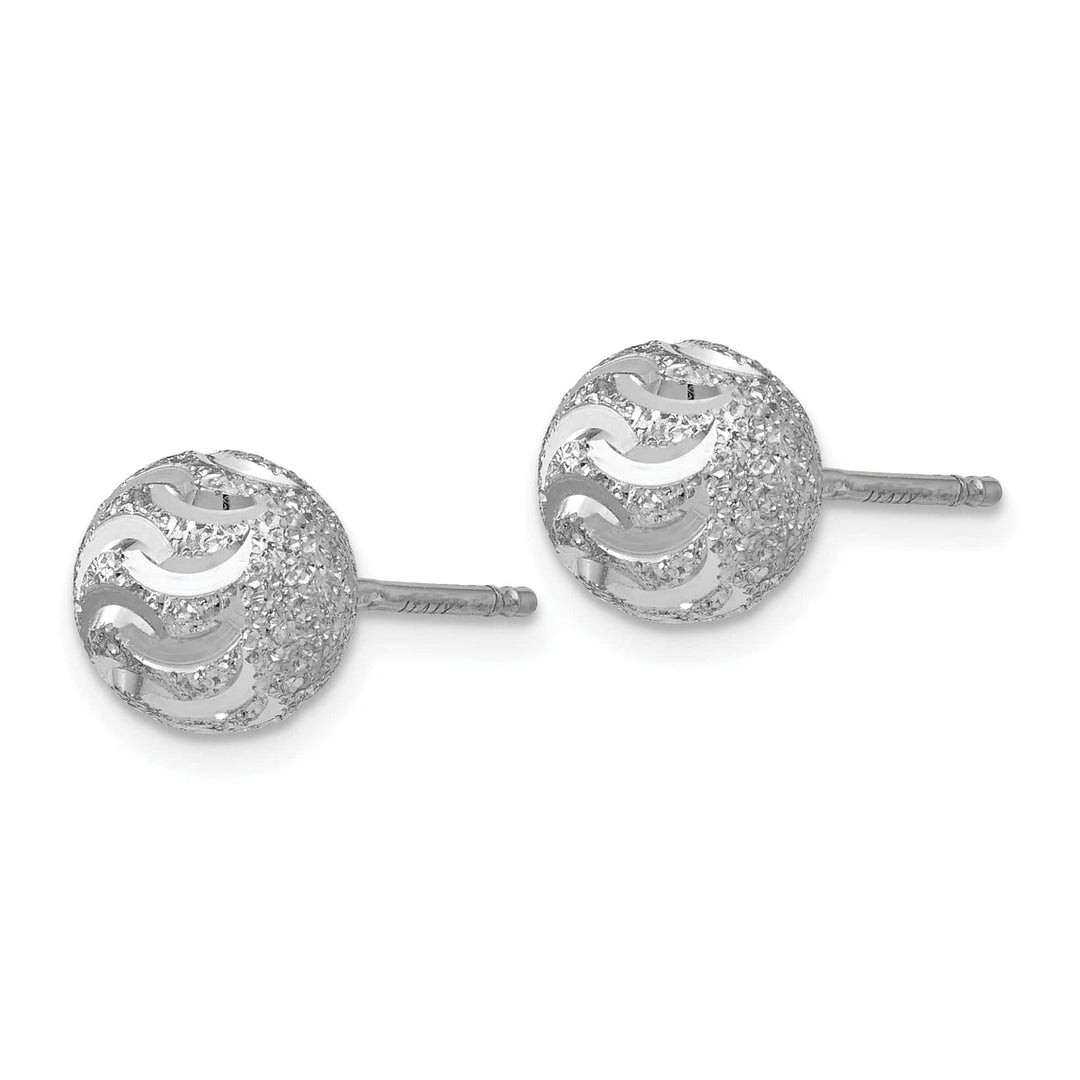 Lovely Rita's Earrings Sterling Silver Laser-cut Ball Post Earrings