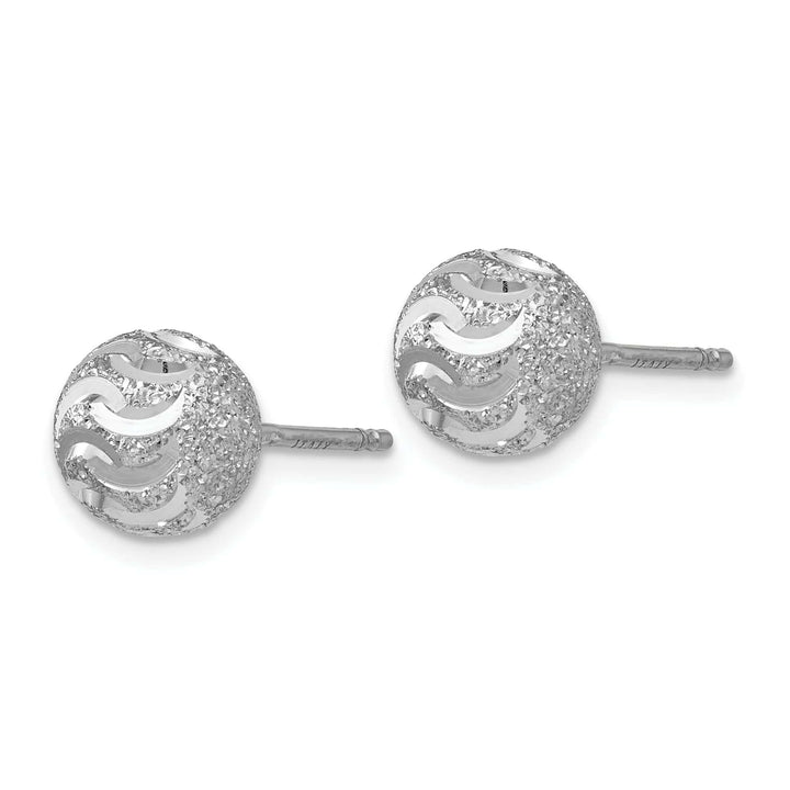 Lovely Rita's Earrings Sterling Silver Laser-cut Ball Post Earrings