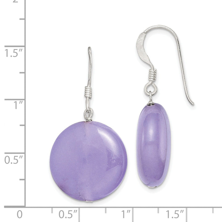 Lovely Rita's Earrings Sterling Silver Lavender Jade Drop Earrings