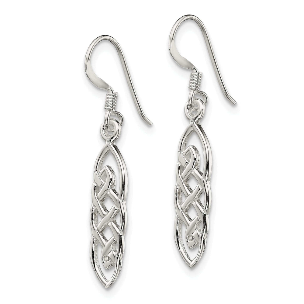 Lovely Rita's Earrings Sterling Silver Oblong Celtic Dangle Earrings