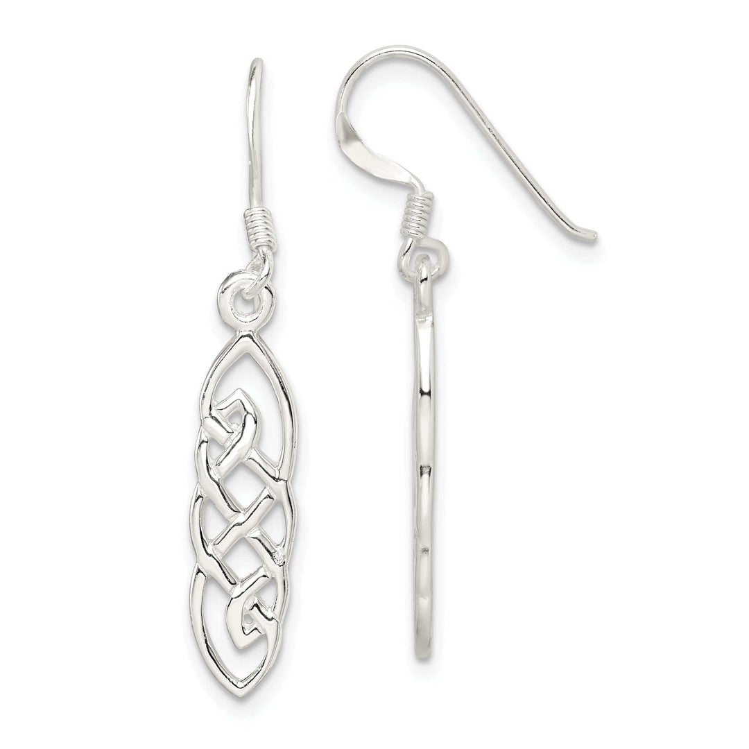 Lovely Rita's Earrings Sterling Silver Oblong Celtic Dangle Earrings