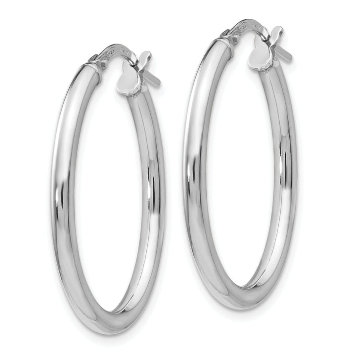 Lovely Rita's Earrings Sterling Silver Oval Hinged Hoop Earrings