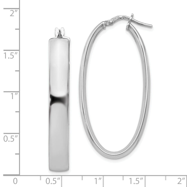 Lovely Rita's Earrings Sterling Silver Oval Hinged Hoop Earrings