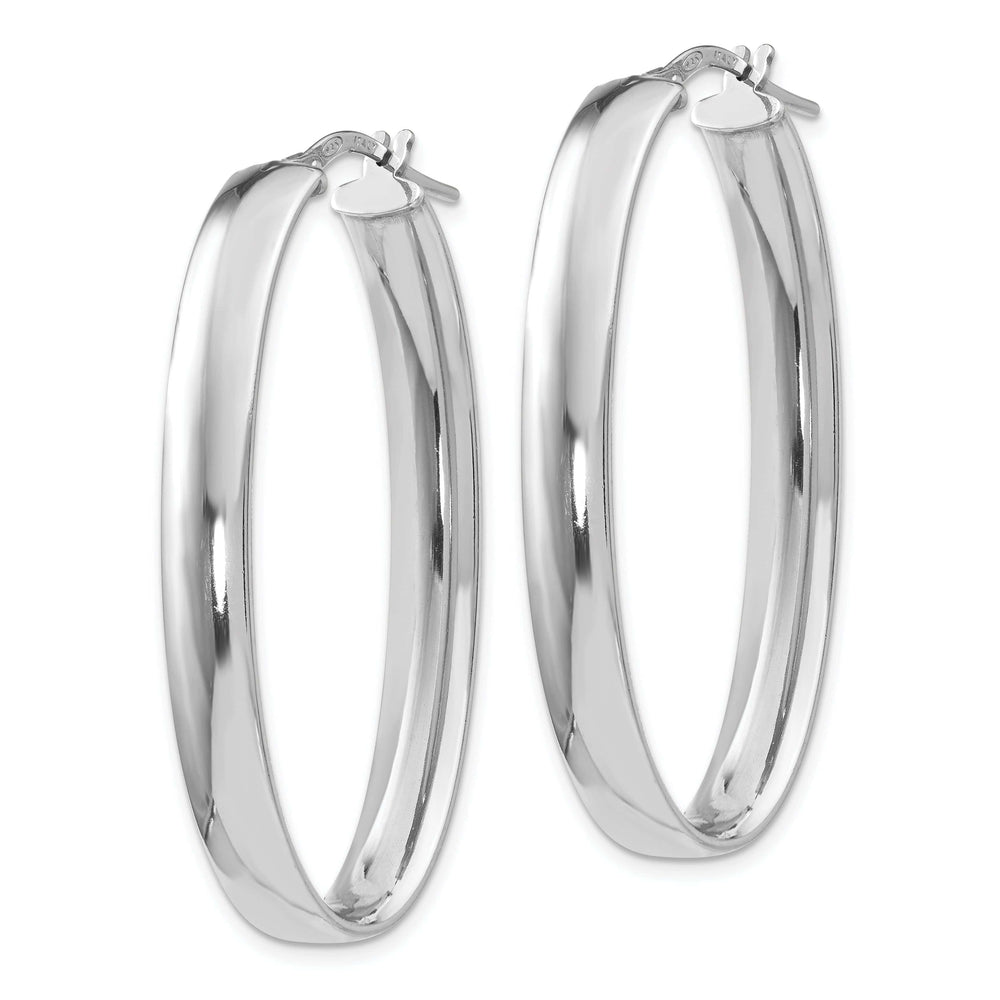 Lovely Rita's Earrings Sterling Silver Oval Hinged Hoop Earrings