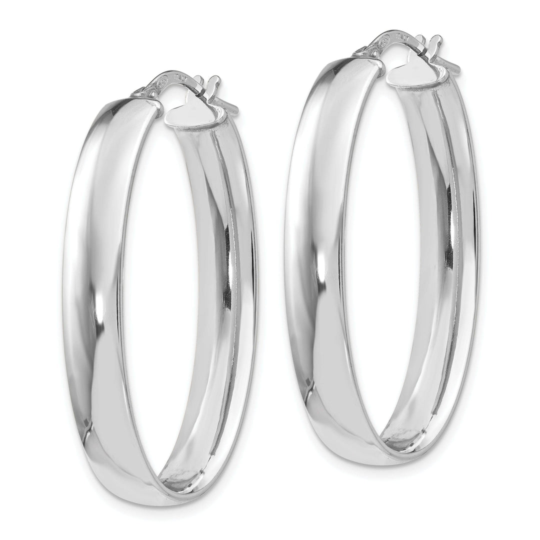 Lovely Rita's Earrings Sterling Silver Oval Hinged Hoop Earrings