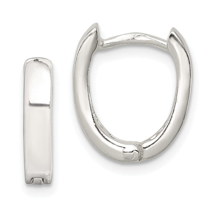 Lovely Rita's Earrings Sterling Silver Oval Hinged Hoop Earrings
