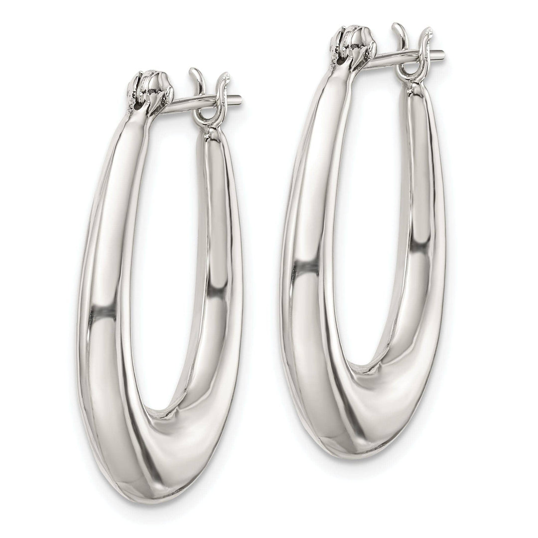 Lovely Rita's Earrings Sterling Silver Oval Hoop Earrings