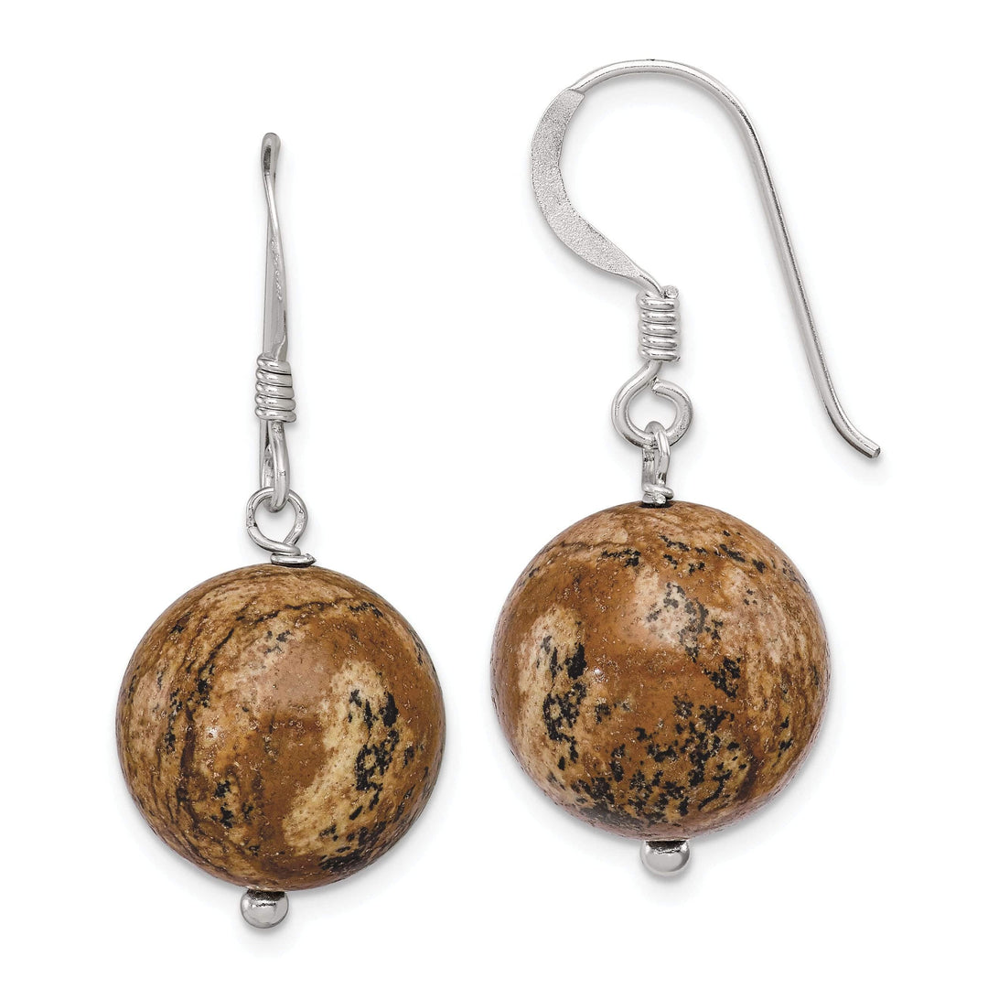 Lovely Rita's Earrings Sterling Silver Picture Jasper Drop Earrings