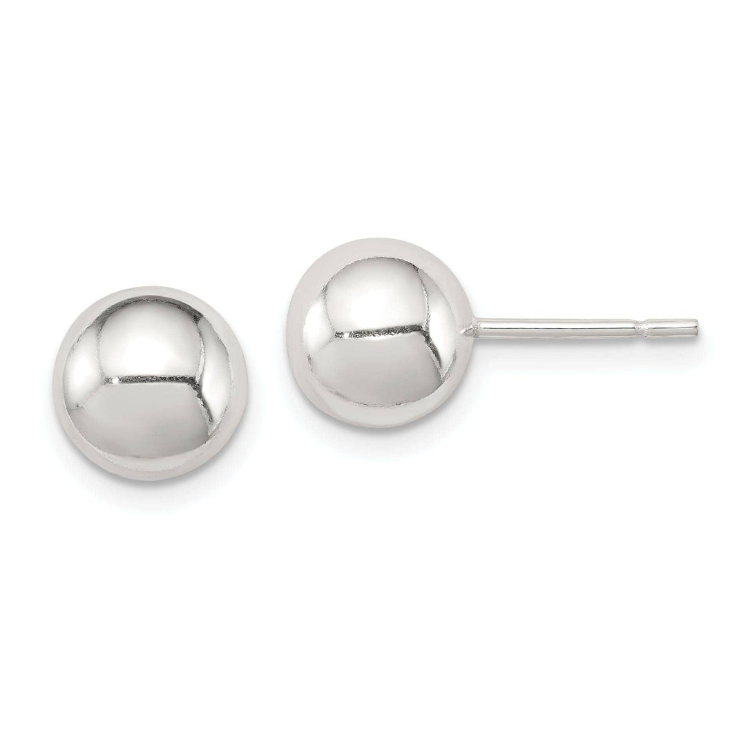 Lovely Rita's Earrings Sterling Silver Polished 8MM Ball Post Earrings