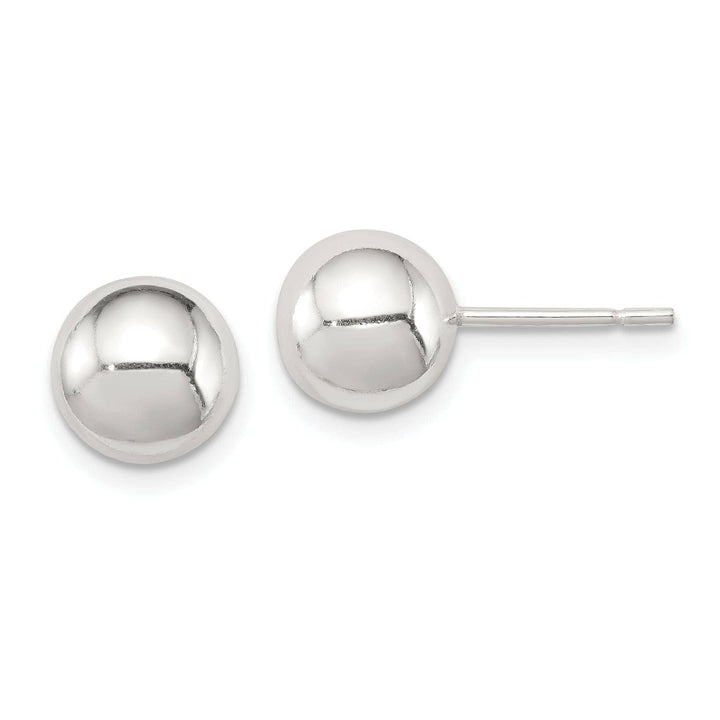 Lovely Rita's Earrings Sterling Silver Polished 8MM Ball Post Earrings