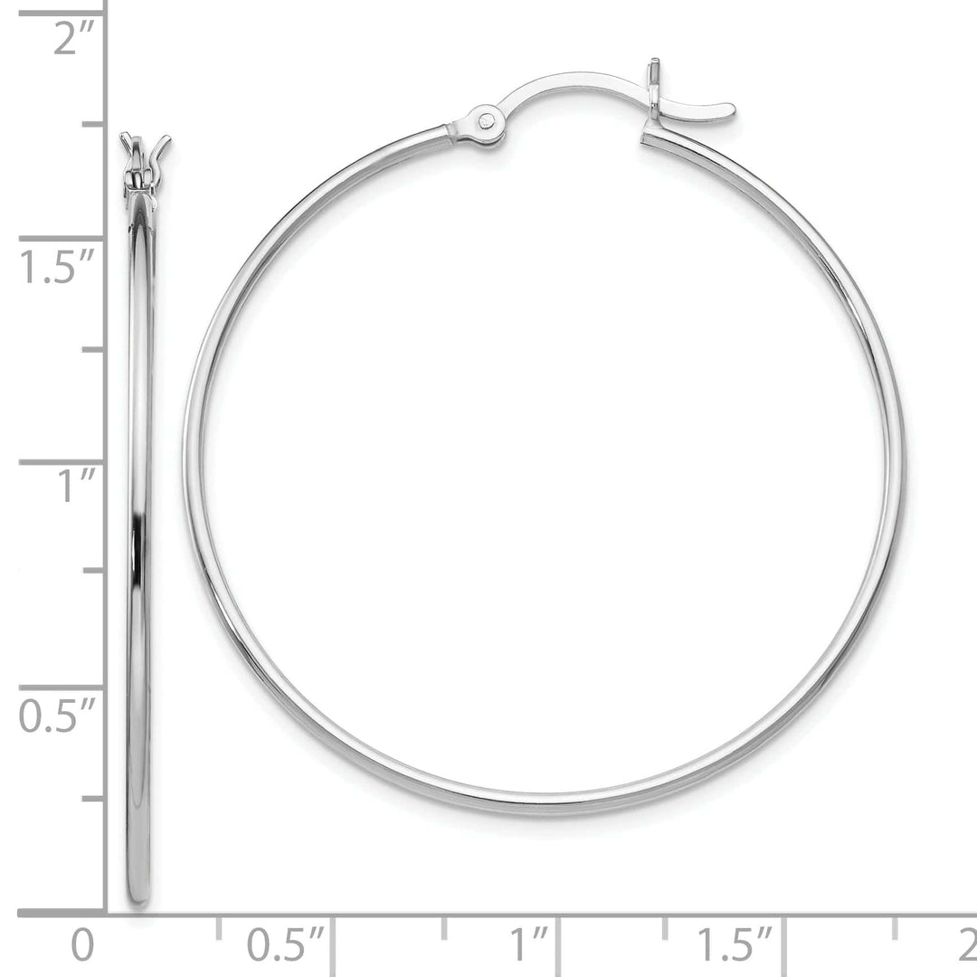 Lovely Rita's Earrings Sterling Silver Polished Finish Hinged Hoop Earrings