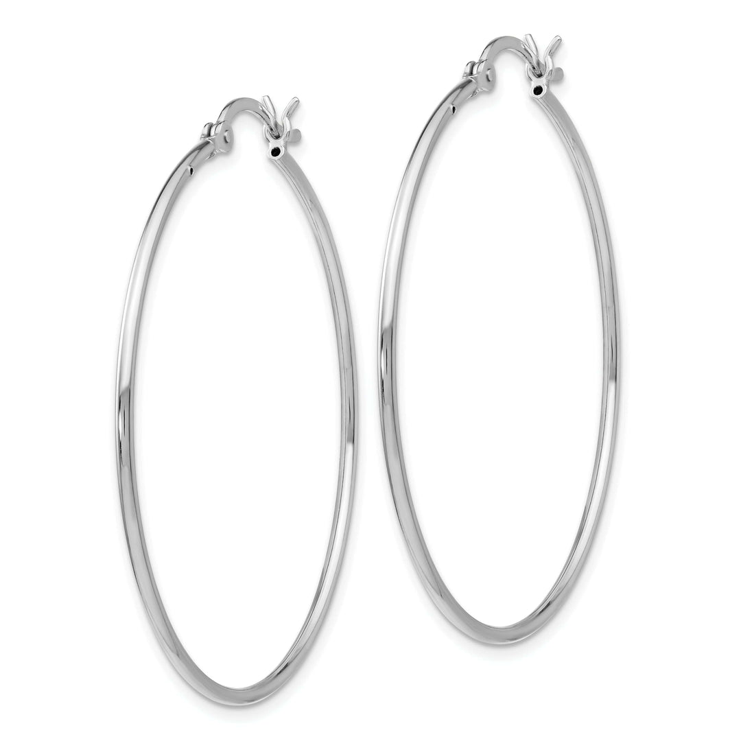Lovely Rita's Earrings Sterling Silver Polished Finish Hinged Hoop Earrings