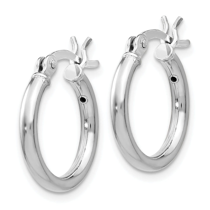 Lovely Rita's Earrings Sterling Silver Polished Finish Hinged Hoop Earrings