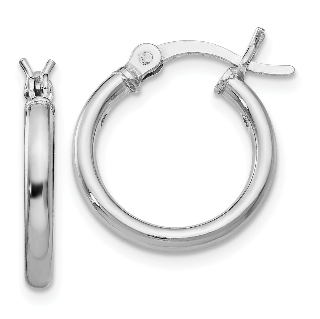 Lovely Rita's Earrings Sterling Silver Polished Finish Hinged Hoop Earrings