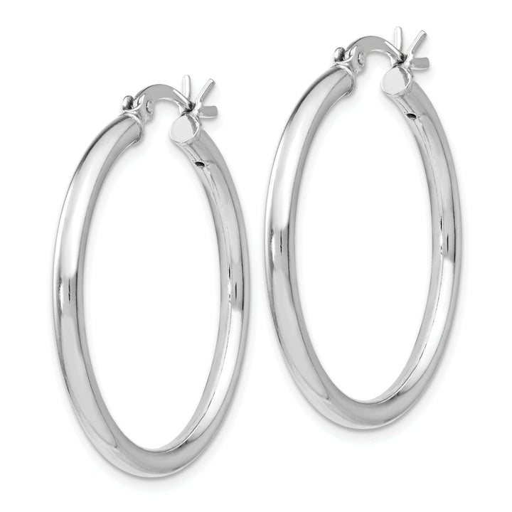 Lovely Rita's Earrings Sterling Silver Polished Finish Hinged Hoop Earrings