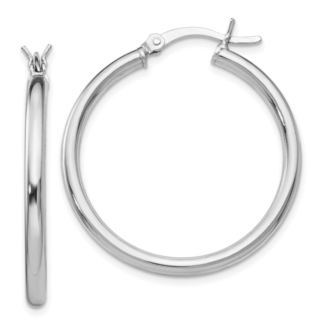 Lovely Rita's Earrings Sterling Silver Polished Finish Hinged Hoop Earrings