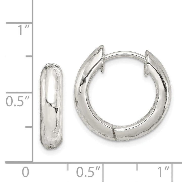 Lovely Rita's Earrings Sterling Silver Polished Finish Hinged Hoop Earrings