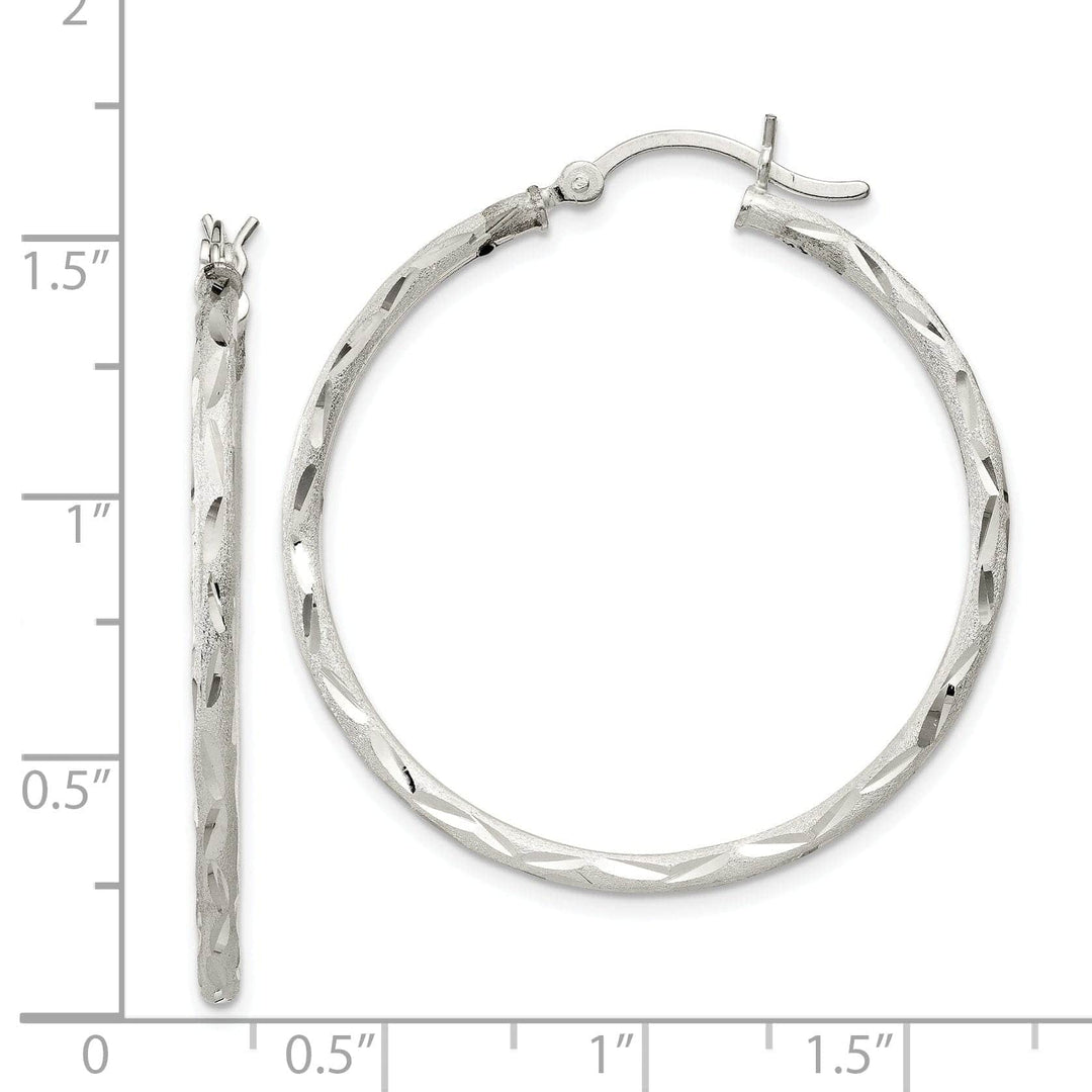 Lovely Rita's Earrings Sterling Silver Polished Hinged Hoop Earrings