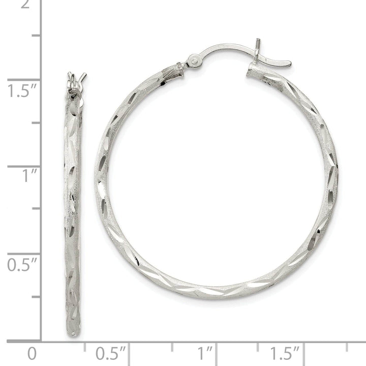 Lovely Rita's Earrings Sterling Silver Polished Hinged Hoop Earrings