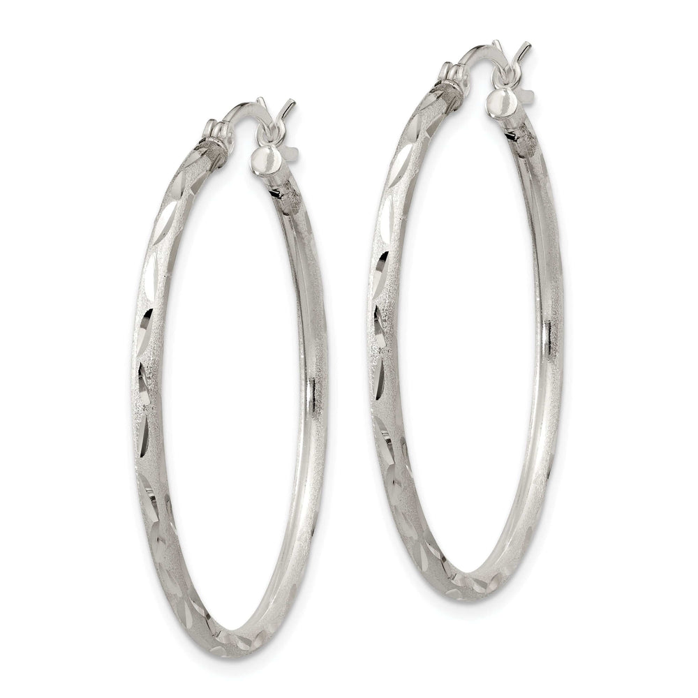 Lovely Rita's Earrings Sterling Silver Polished Hinged Hoop Earrings