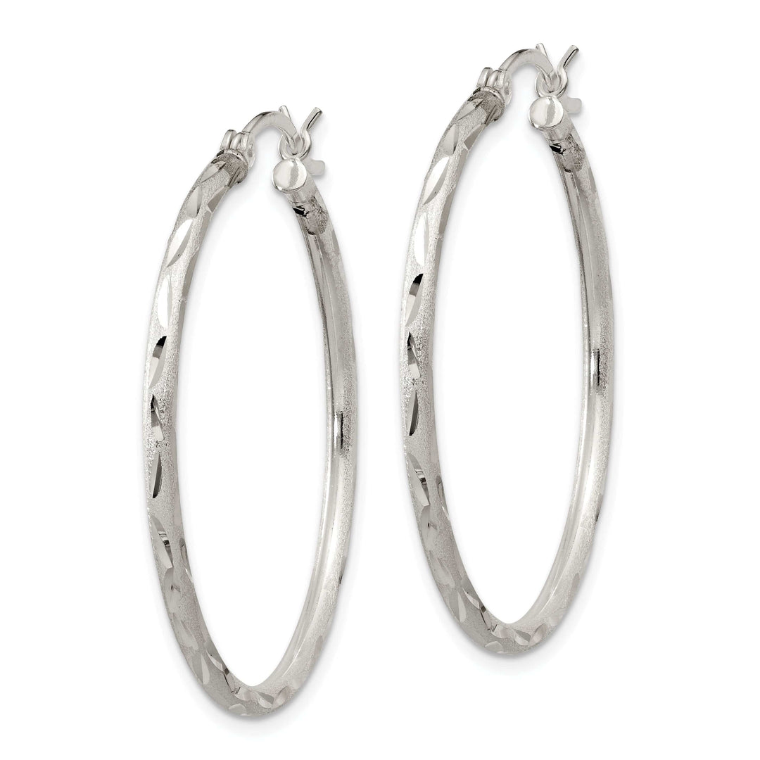 Lovely Rita's Earrings Sterling Silver Polished Hinged Hoop Earrings
