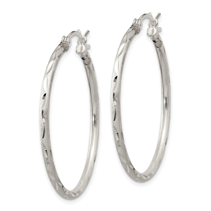 Lovely Rita's Earrings Sterling Silver Polished Hinged Hoop Earrings