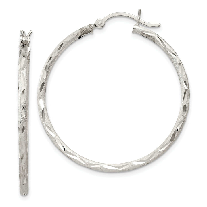 Lovely Rita's Earrings Sterling Silver Polished Hinged Hoop Earrings