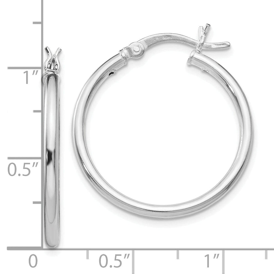 Lovely Rita's Earrings Sterling Silver Polished Hinged Hoop Earrings