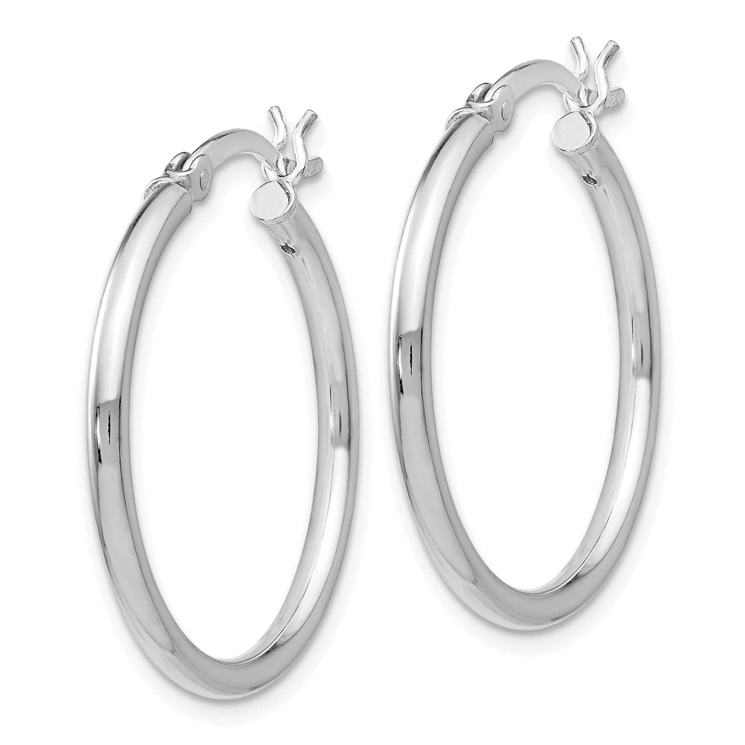 Lovely Rita's Earrings Sterling Silver Polished Hinged Hoop Earrings