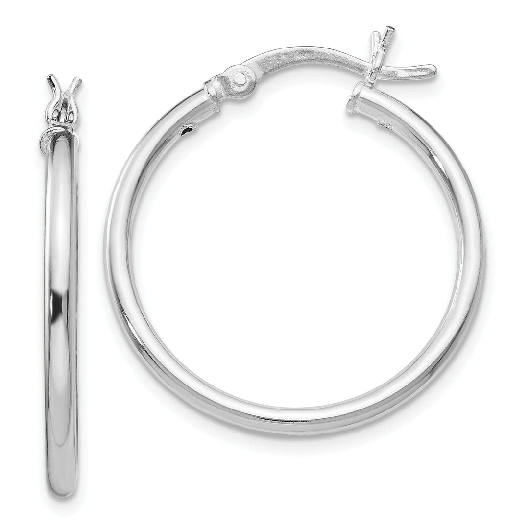 Lovely Rita's Earrings Sterling Silver Polished Hinged Hoop Earrings