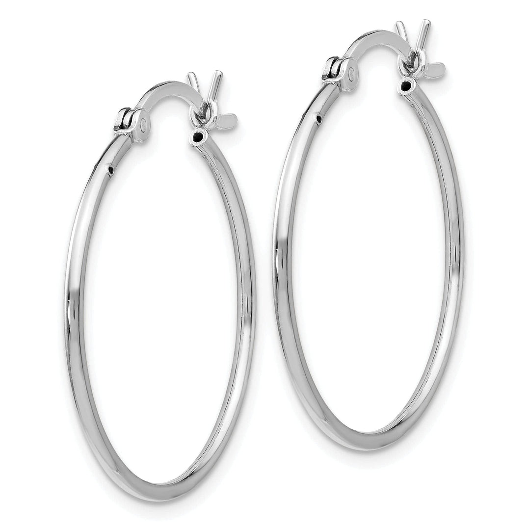Lovely Rita's Earrings Sterling Silver Polished Hinged Hoop Earrings